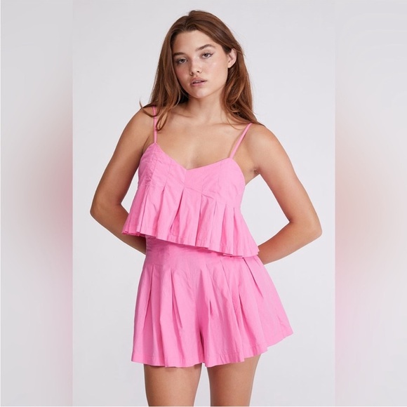 Free People Miki Hot Pink Barbie Elastic Waist Shorts Women’s Size Small - Picture 1 of 7